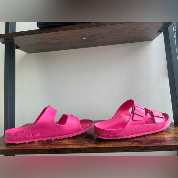 Birkenstock Shoes - Birkenstock Arizona EVA Pink Slides Size 39 L8 M6